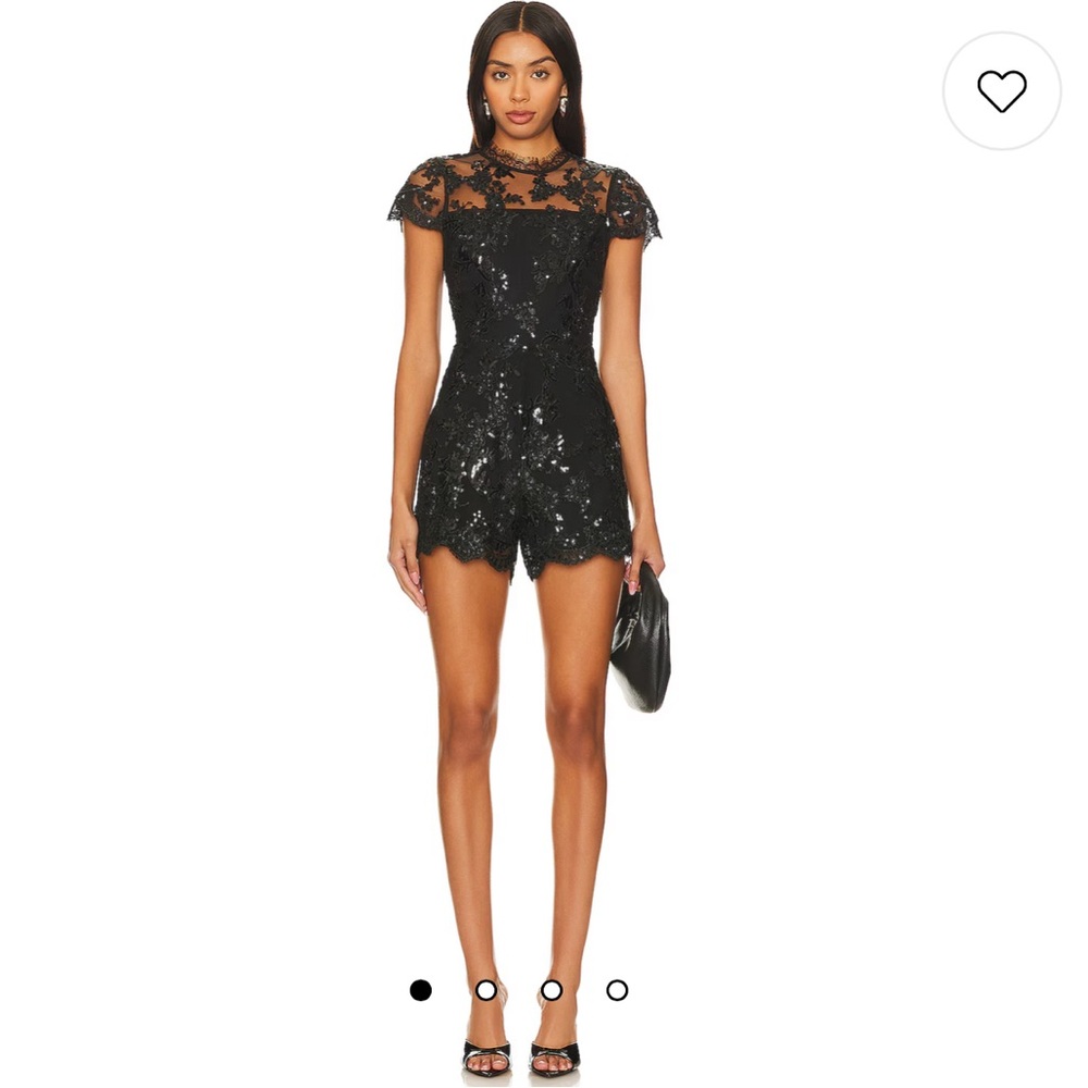 Alice + Olivia Black Lace Jumpsuit